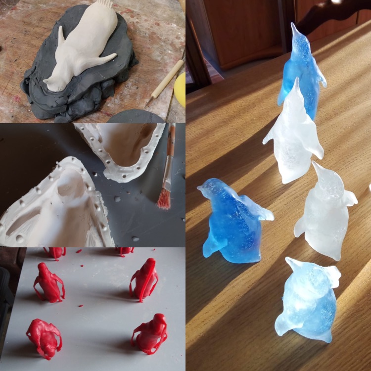 manchots verre